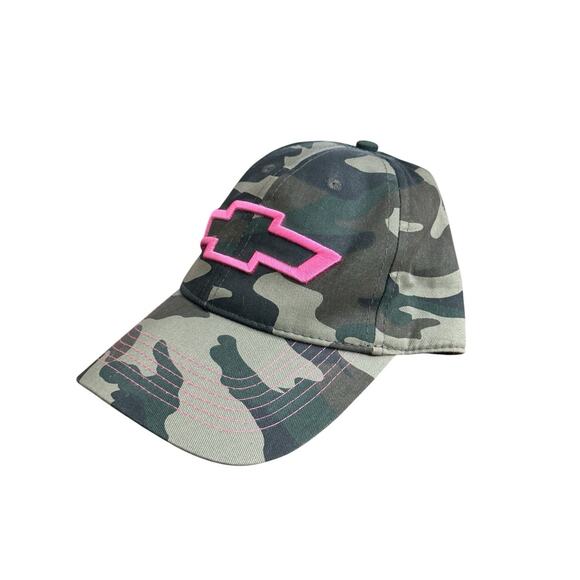 Chevy Chevrolet Camo Pink Hat Baseball Cap GM Camouflage Women's Adjustable - Picture 2 of 9